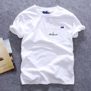 Tシャツ メンズ アメカジ プリントTシャツ カレッジ 半袖Tシャツ ロゴT 文字 カットソー