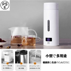 電気ケトル 小型 携帯用 電気ポット ポータブル トラベルケトル500ml 携帯湯沸かし器 110V 旅行用 電気水筒 304ステンレス製 自動OFF 急