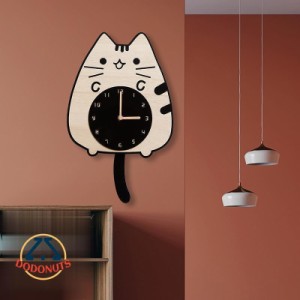 掛け時計 オシャレ 非電波 デジタル 壁掛け時計 おしゃれ 北欧 静音 猫 木目調 hdスウェング 連続秒針 木製 見やすい かわいい ギフト 壁