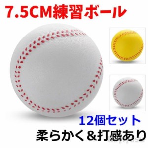 軟式野球 野球ボール キャッチボール 野球練習ボール 練習用 12個セット 初心者 小学生 中学生 親子 PU革 プレゼント 子供の日 入学祝い 