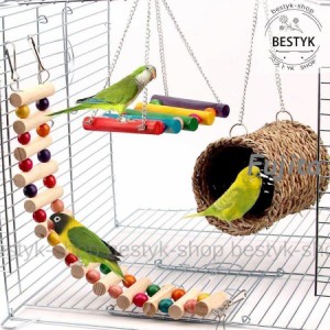 バードトイ 鳥おもちゃ 鳥の遊び場 吊下げタイプ 玩具 インコおもちゃ オウム セキセイインコ 鳥のおもちゃ