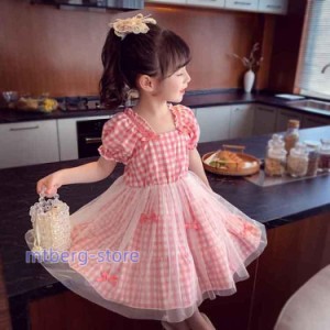 子供服 ワンピース キッズ 女の子 春夏 半袖 ワンピース 韓国子ども服 オールインワン 子供ドレス dress ベビー服 お姫様 おしゃれ 可愛