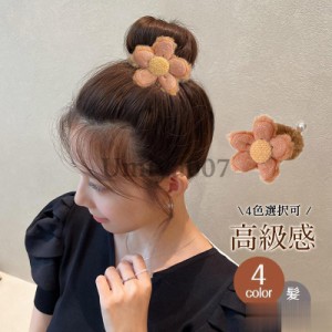 新作 ヘアゴム ヘアアクセサリー シュシュ 花 ヘアシュシュ ヘアアクセ かわいい きれいめ INS 新品 クリスマス シンプル  女の子 冬