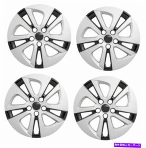 Wheel Covers Set of 4 プリウスのための4シルバー/ブラック15" ホイールカバーの海岸IWC51615SBセットにコースト Coast to Coas