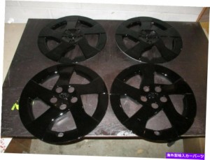 Wheel Covers Set of 4 61156 4つの新しい2010 10 2011 11のプリウスホイールキャップの1セット16" ホイールカバーブラック 1 Se