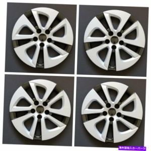 Wheel Covers Set of 4 新しいホイールは、ホイールキャップ4の2016年から2017年トヨタプリウス15" シルバー/ブラックセットフィ