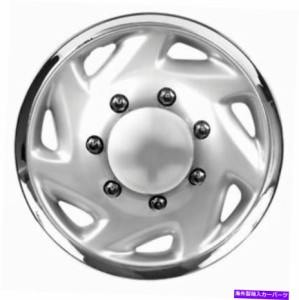 Wheel Covers Set of 4 /ボルトナットワット16" プレミアムトラックシルバー/クロームホイール/リム・ハブキャップカバー - 4の 