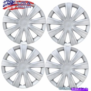 Wheel Covers Set of 4 4新しいシルバー15" ハブキャップのセットはレクサスSUV車ストックセンターホイールカバーに適合します S