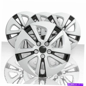 Wheel Covers Set of 4 シルバー/ブラック - 16-18トヨタプリウスつ/ 4人用4 15" 5スポークホイールカバーのセット Set of 4 15"