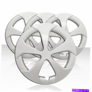 Wheel Covers Set of 4 2012-2015トヨタプリウス5スポーク15インチ用4本のホイールカバーのセット - シルバー Set of 4 Wheel Co