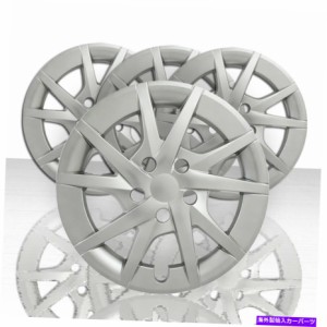 Wheel Covers Set of 4 2012-2017トヨタプリウスVのために4 16" 10スポークホイールカバーのセット - シルバー Set of 4 16" 10 