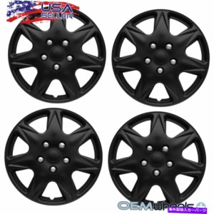 Wheel Covers Set of 4 4 NEW OEMマットブラック16" ホイールキャップは、マツダSUV CAR CENTER WHEELがセットをカバーFITS 4 NE