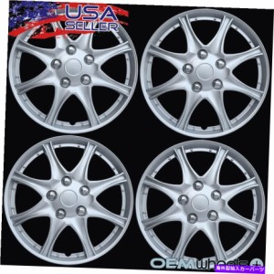 Wheel Covers Set of 4 4新しいOEMシルバー16" ホイールキャップはホンダのSUV車ABS JDMセンターホイールカバーセットに適合しま