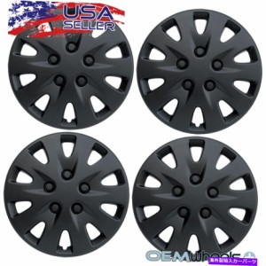 Wheel Covers Set of 4 4 NEW BLACK OEM 17" ハブキャップDODGE SUV車のトラックセンターホイールセットをカバーFITS 4 NEW OEM 