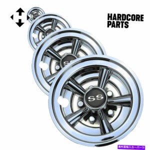 Wheel Covers Set of 4 4のゴルフカート8" はホイールは、ホイールキャップカバーセット - EZGO、クラブ車、ヤマハ、CHROMに適合