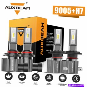 USヘッドライト 4x Auxbeam 9005 H7 LEDヘッドライト電球はマツダ3 2004 2005 2006 2009 2009 2009 2009 4X AUXBEAM 9005 H7 LED