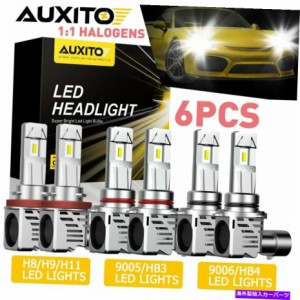 USヘッドライト AUXITOスーパーブライト9005 H11 9006 LEDヘッドライトフォグ電球キット高ロービーム6500K AUXITO Super Bright 