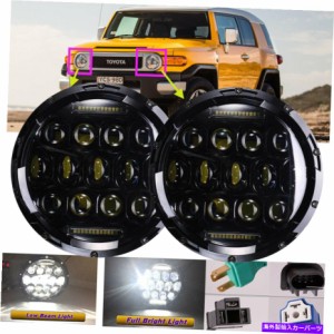 USヘッドライト 2×トヨタFJクルーザー2007-2014 7 "インチ150W LEDヘッドライトDRL HI / LOビームランプ 2xFor Toyota FJ Cruis