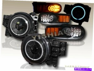 USヘッドライト 2007-2014トヨタFJクルーザープロジェクターヘッドライトCCFLBLACKコーナーライト Fit for 2007-2014 Toyota FJ 