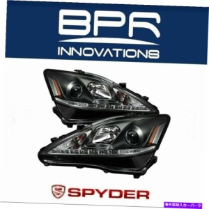 USヘッドライト スパイダーオートプロジェクターブラックヘッドライトフィット06-10レクサスは250/350 - 5080059 Spyder Auto Pr