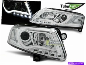 USヘッドライト ヘッドライトLED LET LITI LITH TUBE AUDI A6 4F C6 04-08 Chrome Freeship US Headlights LED LTI LIGHT TUBE I