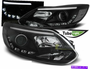 USヘッドライト フォードフォーカスMK3 III 3 DYBブラックFreeship US Headlights LED LTI LIGHT TUBE Inside Ford FOCUS MK3 II