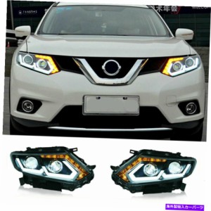 USヘッドライト 日産ローグLEDヘッドライトプロジェクターLED DRL 14-16 OEMヘッドライトを交換 For Nissan Rogue LED Headlight