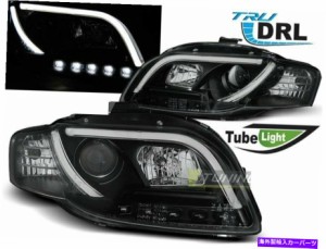 USヘッドライト ヘッドライトLED DRLはLTIライトチューブ用アウディA4 B7 04-08ブラックFreeship US Headlights LED DRL Inside 