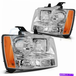 USヘッドライト ヘッドライトはChevy Suburban 2007-2014 Haloヘッドンプアセンブリ左+右側 Headlights Fits Chevy Suburban 200