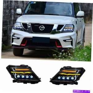 USヘッドライト 日産アルマダLEDヘッドライトプロジェクターLED DRLはOEMヘッドライト17-20を交換しました For Nissan Armada LE