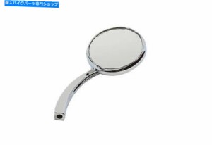 Mirror ビレット幹と丸鏡クロム Round Mirror Chrome with Billet Stem