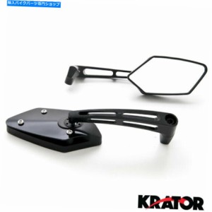 Mirror カスタムリアビューミラーハーレーダビッドソンロードキングカスタムクラシック Custom Rear View Mirrors Black Pair Fo