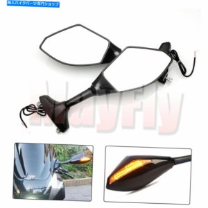 Mirror w / LEDターン信号ライトリアビューミラーZX6R / 7R / 9R / 10R / 12R / 14R ZZR1400 W/LED Turn Signal Light Rear View