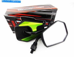 Mirror ホンダCBX550F 81-82ブラックグリーンヘクスソコミラー HONDA CBX550F 81-82 BLACK GREEN HEX SOKO MIRRORS