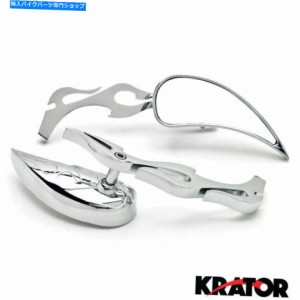 Mirror ハーレーダビッドソンソフトクロスボーンデュースロッカーのための涙液滴クロムミラー Tear Drop Chrome Mirrors For Har