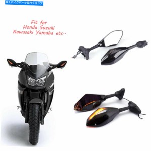 Mirror 鈴木GSXヤマハYZF R1 YZF R6オートバイリアビューミラーLED回転信号 For Suzuki GSX Yamaha YZF R1 YZF R6 Motorcycle Re