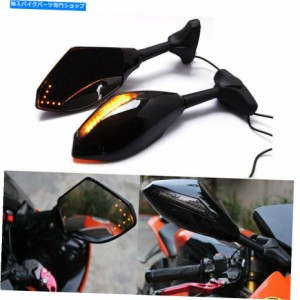 Mirror 川崎忍者ZX10R ZX-12R ZX-14R 650R 500R 250R用LEDターン信号ミラー LED Turn Signal Mirrors For Kawasaki Ninja ZX10R 