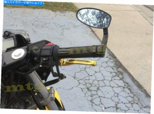 Mirror Ninja ZX6R Rocket III YZF R1 CBR1000RR Tのための1本のペアの黒いバーエンドビューミラー One Pair Black Bar End View