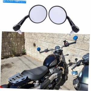 Mirror ブラックオートバイラウンド7/8 "Triumph Street Screambler 900用バーエンドミラー900 US Black Motorcycle Round 7/8" 