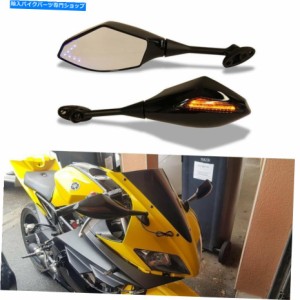 Mirror YAMAHA YZF R125 Motocycle LEDターンビューサイドミラーゴッシーブラック For Yamaha YZF R125 Motocycle LED Turn Sign