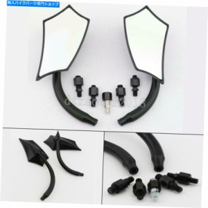 Mirror ホンダシャドウファントムルピー750用ブラックオートバイリアビューミラーペア Black Motorcycle Rear View Mirrors Pair