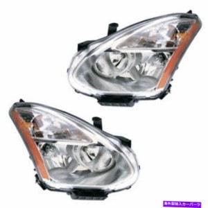 USヘッドライト 08-10ローグヘッドライトヘッドランプフロントヘッドライトランプ左右サイドセットペア 08-10 Rogue Headlight Headlamp 