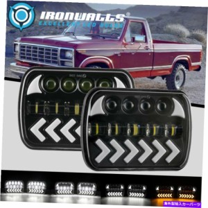 USヘッドライト フォードF-150レンジャーのための7x6 5×7 LEDヘッドライトHI / LOビームダイナミック矢印ターン信号 7x6 5x7 LE