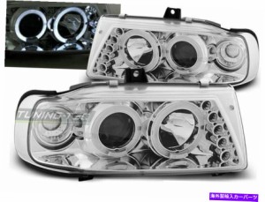 USヘッドライト 座席のヘッドライトIbiza Cordoba Polo Variant Angel Eyes Chrome WW Freeship US Headlights for Seat IBIZA C