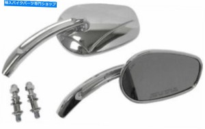 Mirror ハードドライブ矢印カスタムダイキャストミラークロム18-244 HardDrive Arrowhead Custom Die Cast Mirrors Chrome 18-24