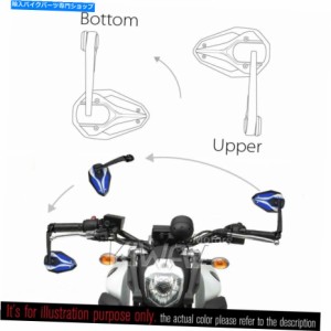 Mirror バーエンドミラーViperiiブルー重重量yzf-r125 MT-01と対応 Bar end mirrors ViperII blue heavy weight compatible with