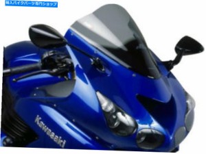 Windshield 川崎'06 -17 ZX-14R煙4057Hのためのプイグレーシングウィンドスクリーン PUIG Racing Windscreen for Kawasaki '06-1