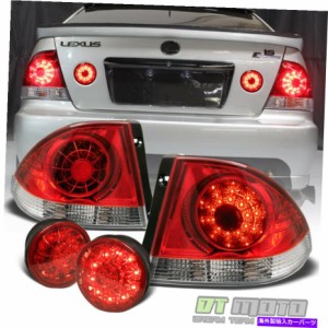 USテールライト 2001から2005年のLexus IS300 Lumiled LEDテールライトW / LEDトランク4 PCSセット For 2001-2005 Lexus IS300 L