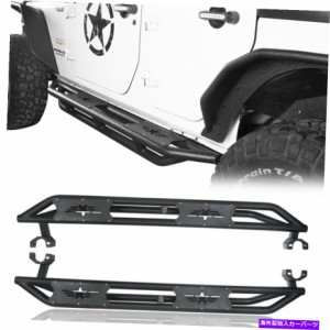 サイドステップ 筒状サイドステップロッカーレール2007-2018ジープラングラーjk Tubular Side Steps Rocker Rails Running Board