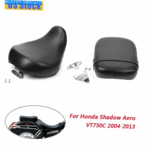 シート ホンダシャドウエアロVT750C 2004-2013のフロントドライバー/リアの助手席クッションクッション Front Driver/ Rear Pass